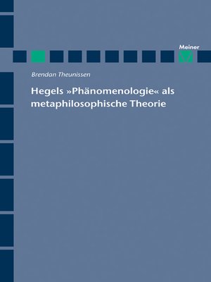 cover image of Hegels »Phänomenologie« als metaphilosophische Theorie
